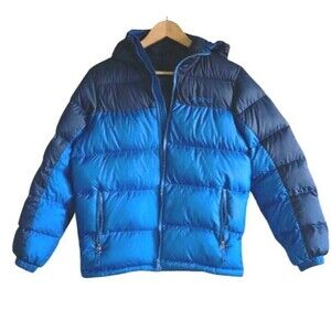 Marmot  Puffer Jacket Youth XL Blue 700 Fill Guides Down  Hooded Full Zip Coat